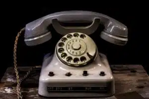 audio guest book vintage phone at a Grand Rapids Michigan wedding